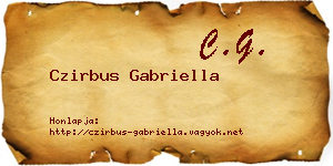 Czirbus Gabriella névjegykártya