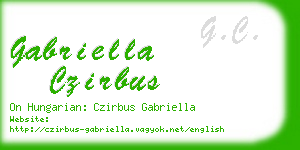 gabriella czirbus business card